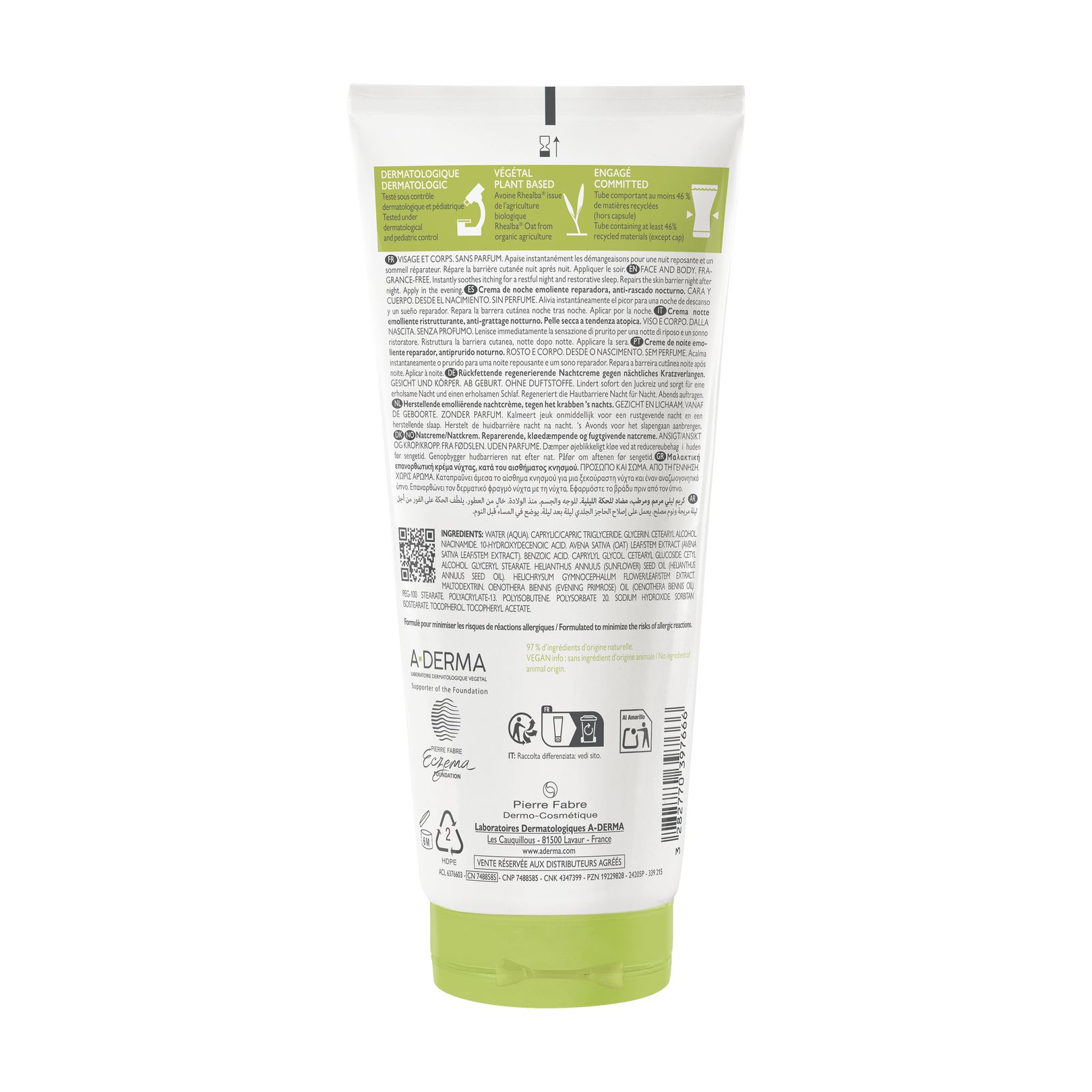 EXOMEGA CONTROL Emollient Night Cream | Natcreme til atopisk hud