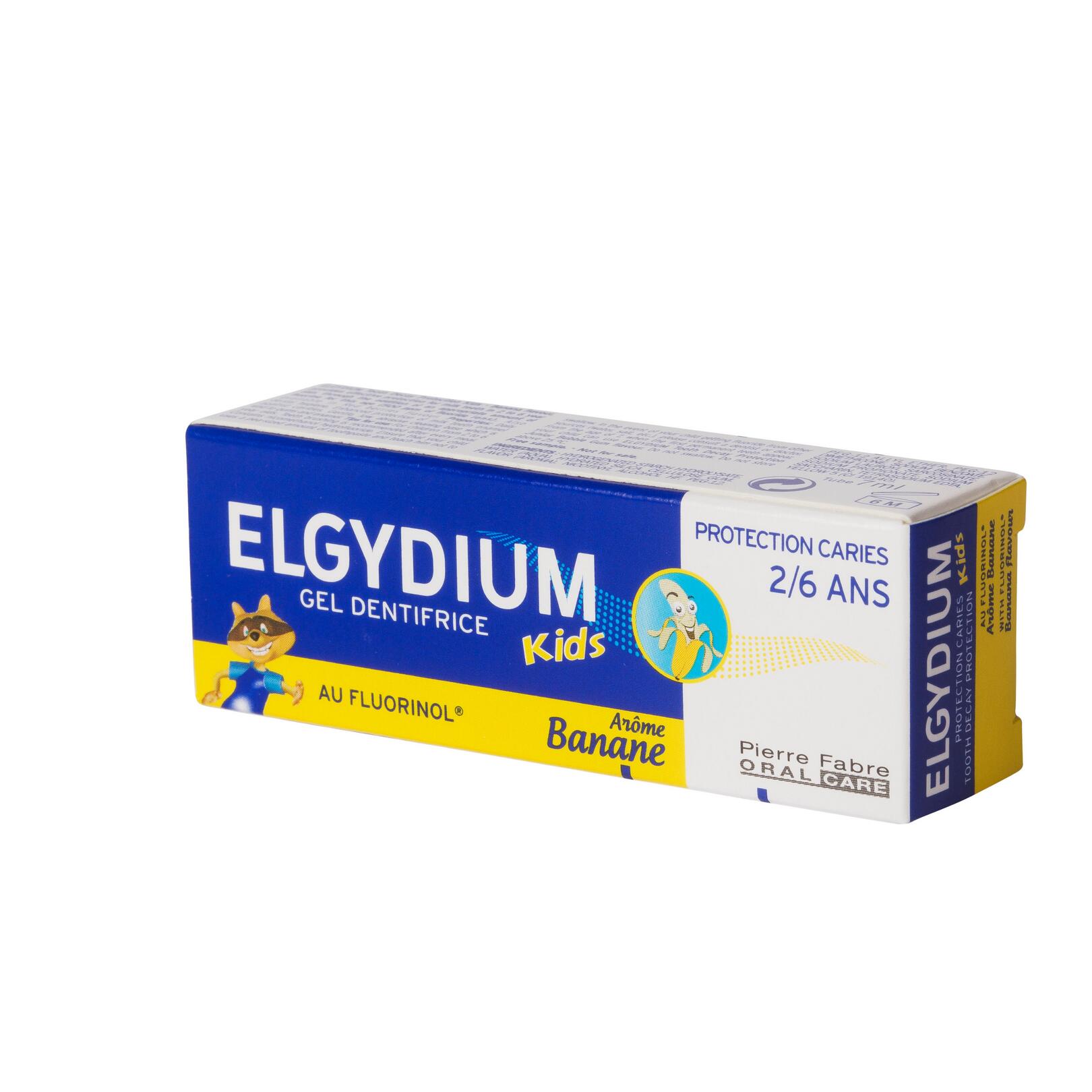 ELGYDIUM Kids Bananowa pasta do zębów dla dzieci 2-6 lat, 50 ml