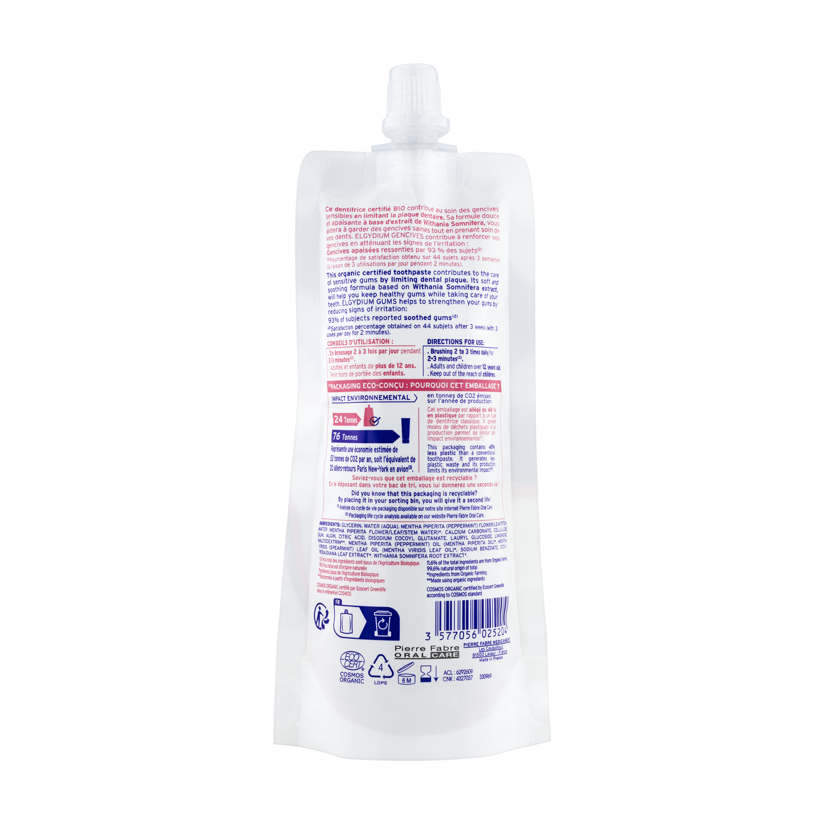 ELGYDIUM Gencives - Dentifrice éco-conçu certifié BIO