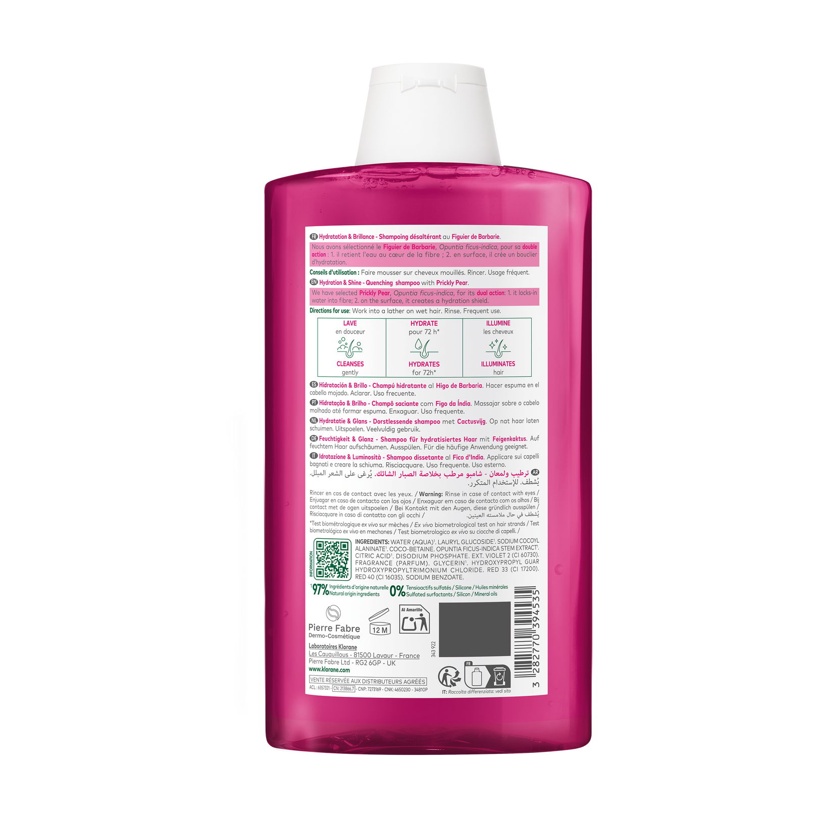 HYDRATATION et BRILLANCE Shampoing désaltérant