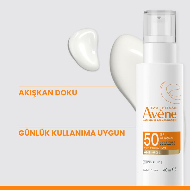 Hyalüronik Asit (%0,2) İçeren SPF 50 Yaşlanma Karşıtı Güneş Kremi 40 ml