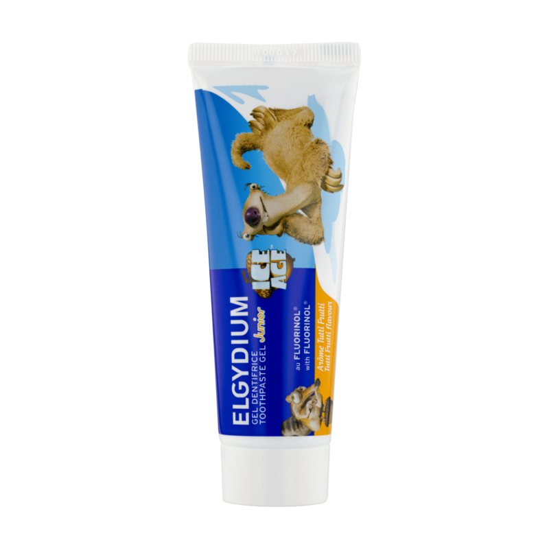 ELGYDIUM JUNIOR Защита от кариес гелообразна паста за зъби за деца от 7-12год. вкус тути фрути