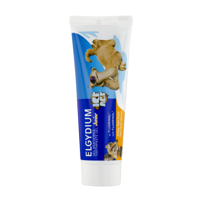 ELGYDIUM JUNIOR Защита от кариес гелообразна паста за зъби за деца от 7-12год. вкус тути фрути 