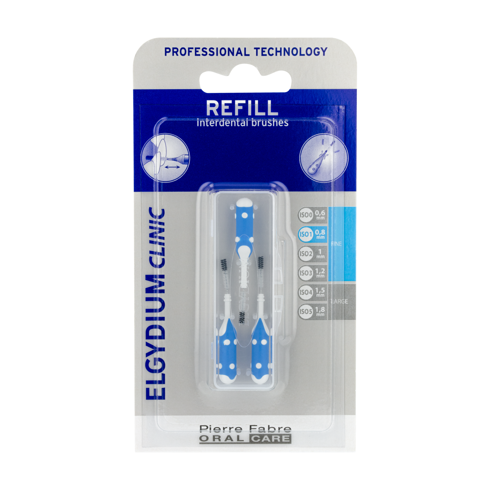 ELGYDIUM Clinic Azul (ISO 1) – Recarga para Escovilhão
