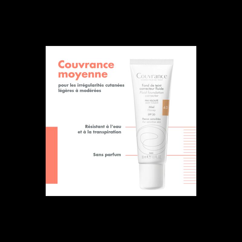COUVRANCE Fond de teint correcteur fluide Miel