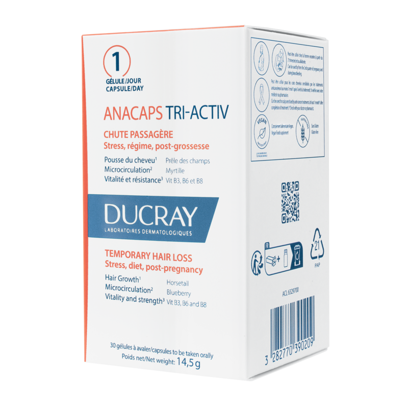 Kosttilskud mod periodisk hårtab - 30 kapsler