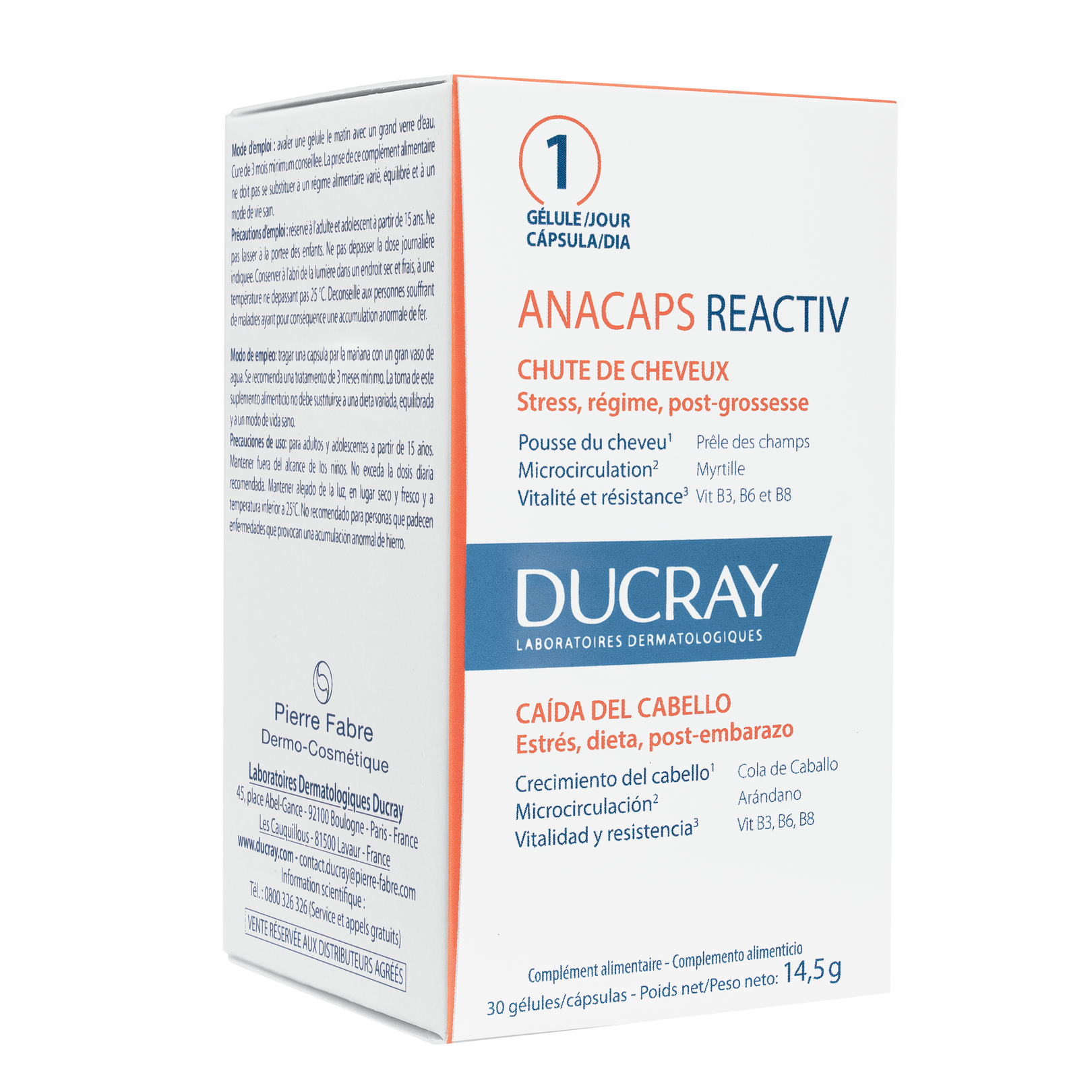 Анакапс реактив хранителна добавка за коса | Ducray
