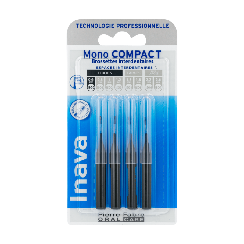 Inava MonoCompact noire (ISO 0) - brossette interdentaire