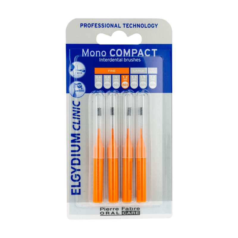 ELGYDIUM CLINIC Mono Compact 3 Pomarańczowa szczoteczka międzyzębowa