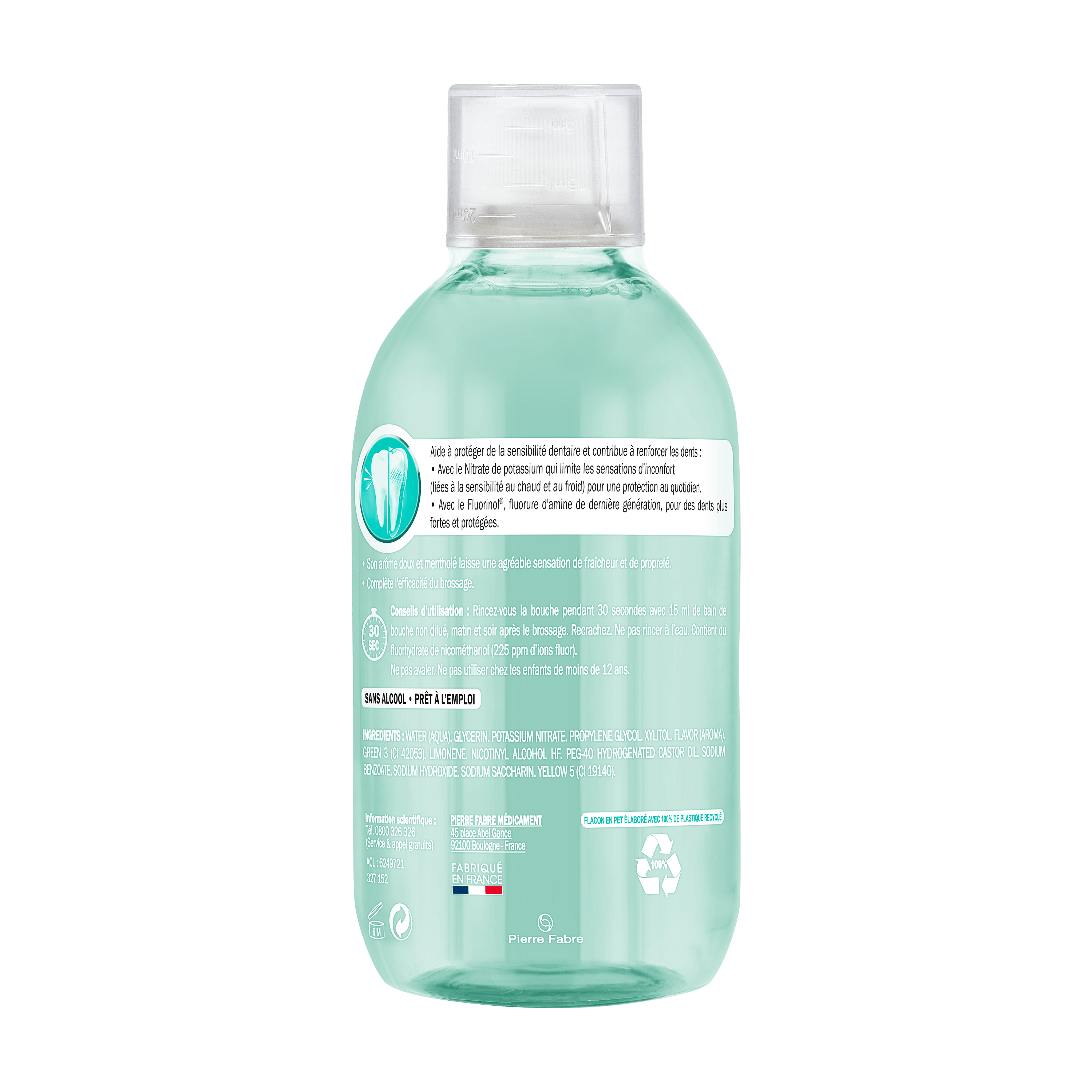 Eluday Sensibilité - bain de bouche quotidien soin dents sensibles