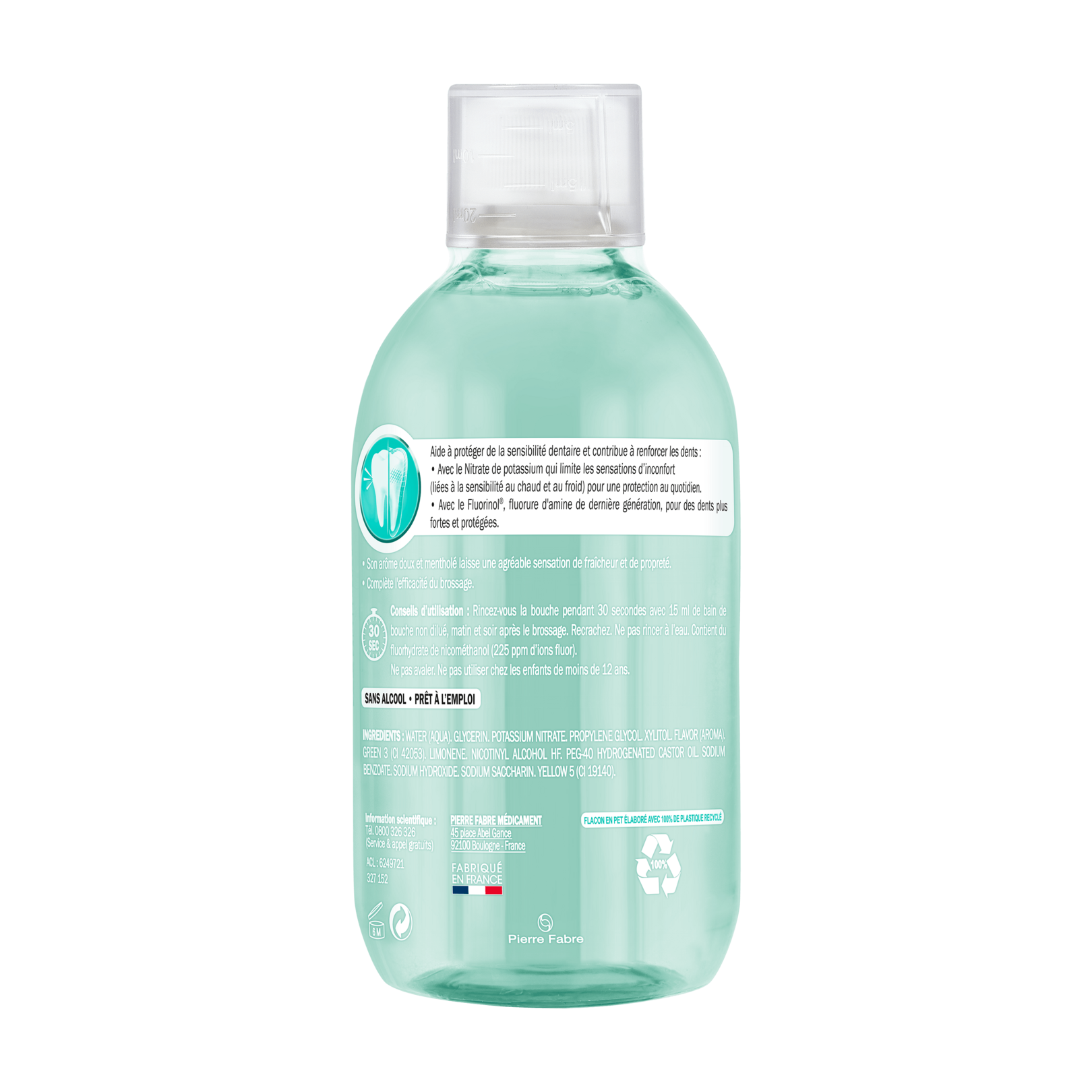 Eluday Sensibilité - bain de bouche quotidien soin dents sensibles