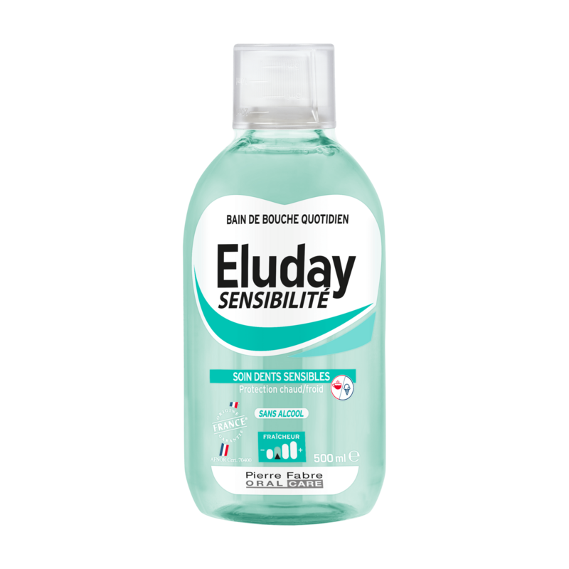 Eluday Sensibilité - bain de bouche quotidien soin dents sensibles