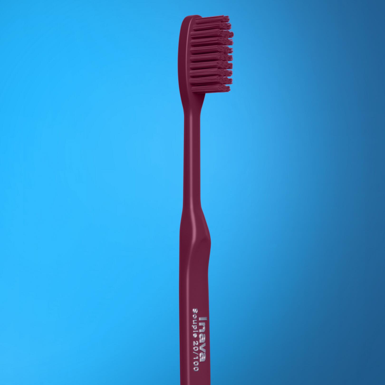 Inava 20/100 - Lot de 2 brosses à dents souples 