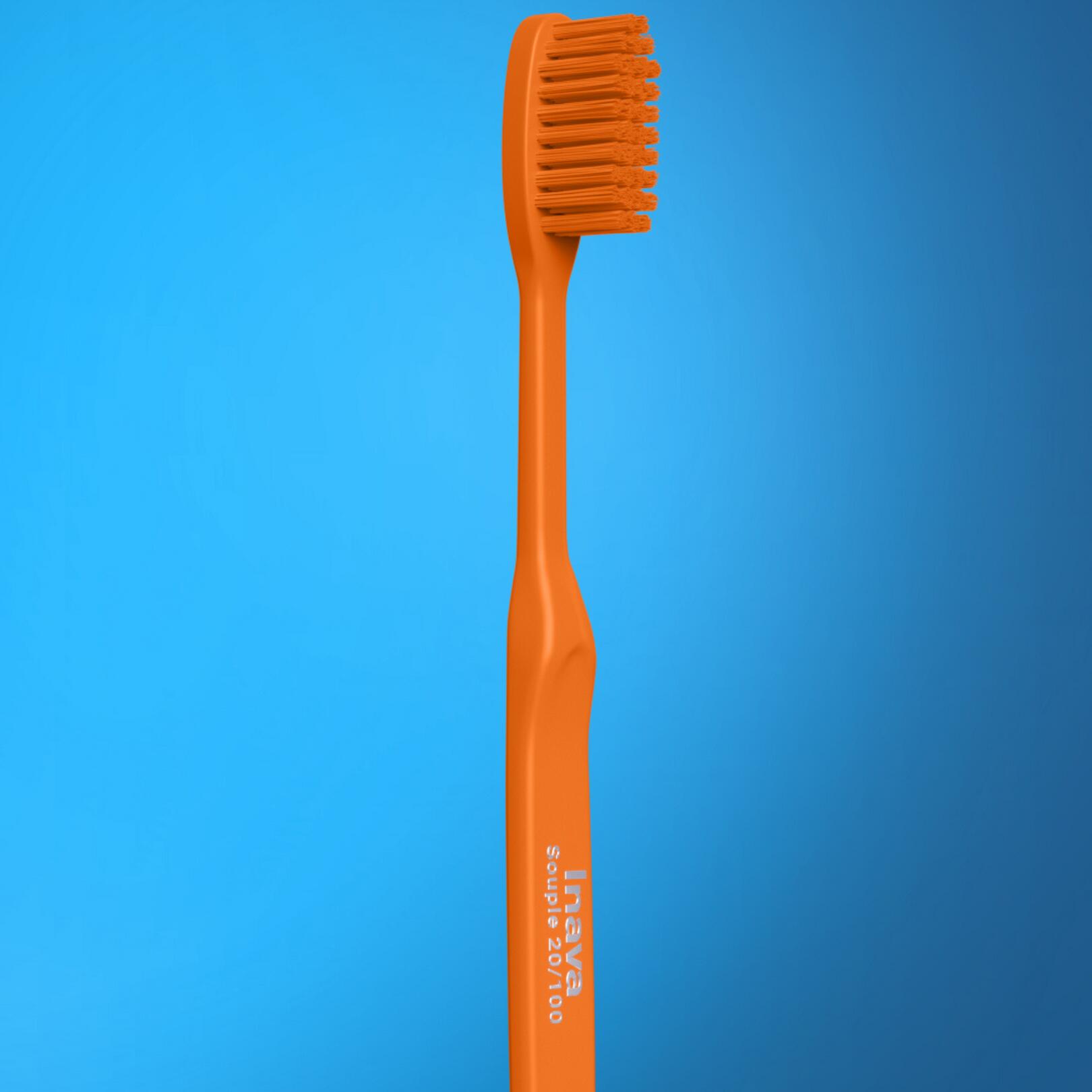 Inava 20/100 - Lot de 2 brosses à dents souples 