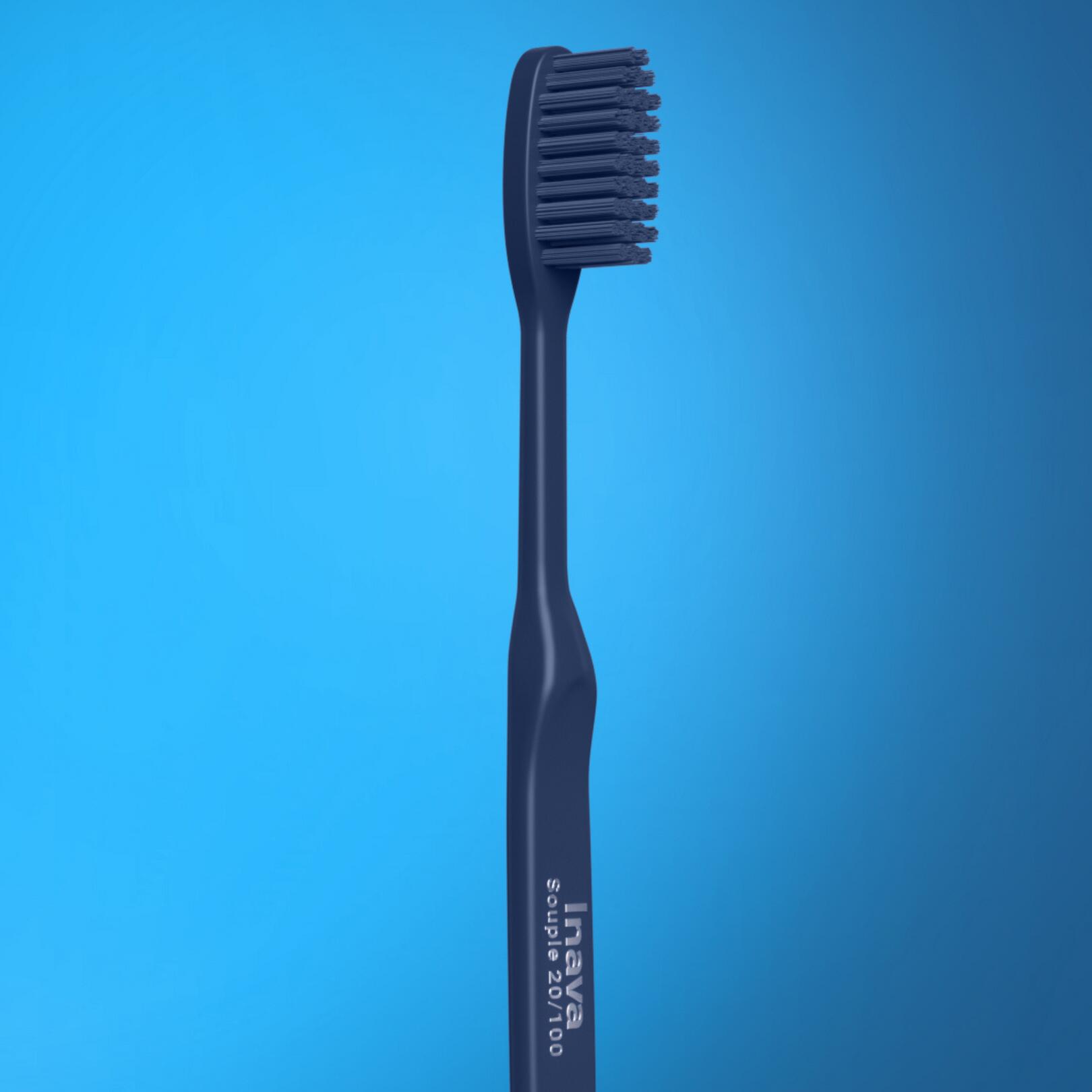 Inava 20/100 - Lot de 2 brosses à dents souples 