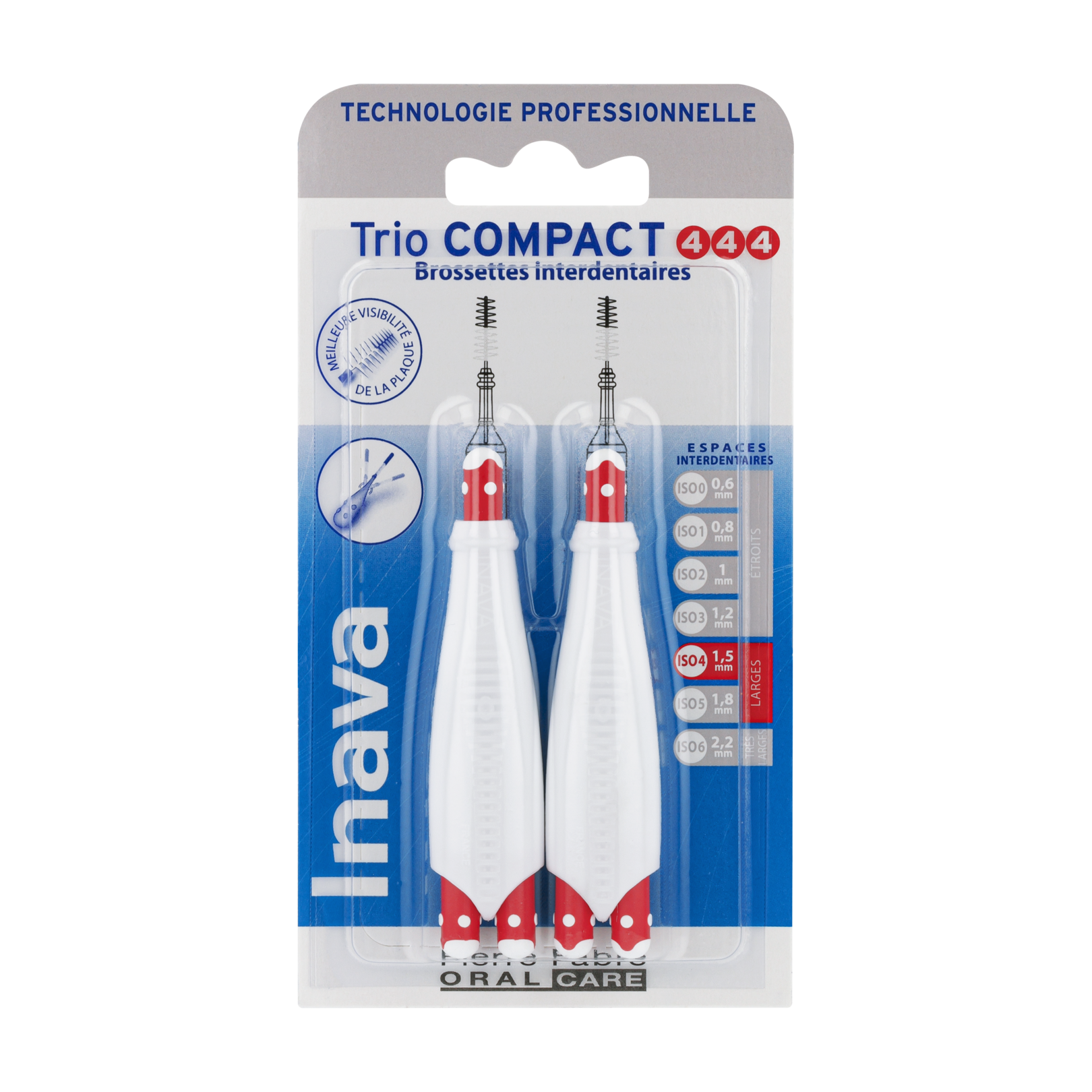 Inava TrioCompact rouge (ISO 4/4/4) - brossette interdentaire
