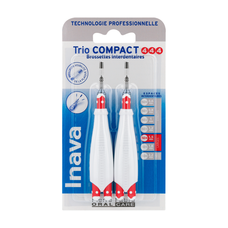 Inava TrioCompact rouge (ISO 4/4/4) - brossette interdentaire