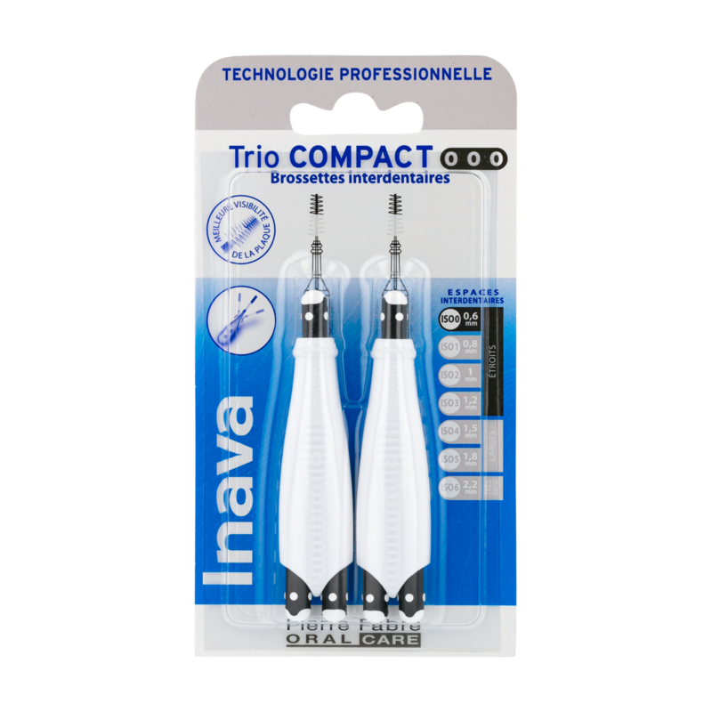 Inava TrioCompact noire (ISO 0/0/0) - brossette interdentaire