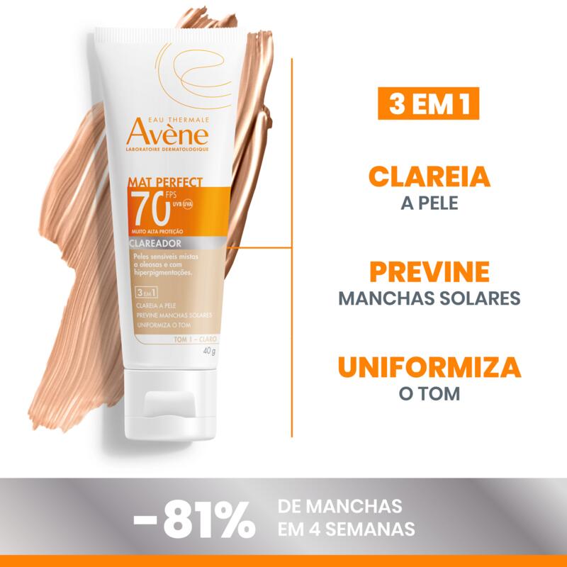 Mat Perfect Clareador FPS 70 cor clara